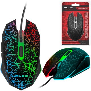Mysz Optyczna Blow Gamingowa Dla Graczy Hurricane Mocna Led Do Laptopa Komputera I Biura