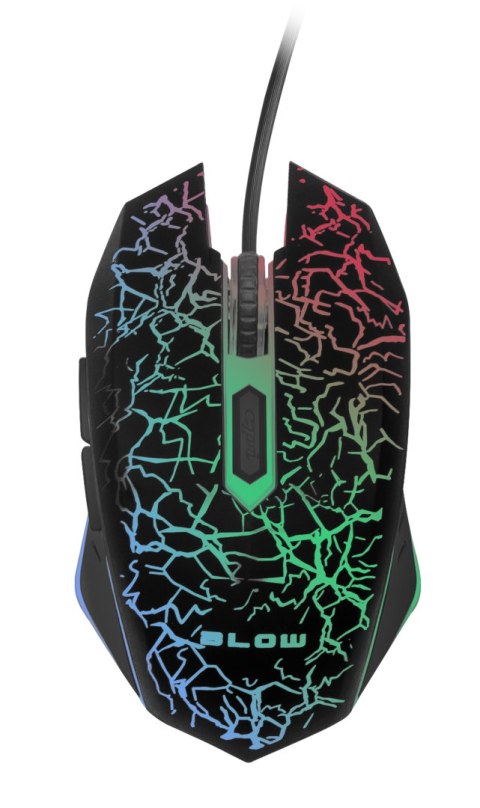 Mysz Optyczna Blow Gamingowa Dla Graczy Hurricane Mocna Led Do Laptopa Komputera I Biura
