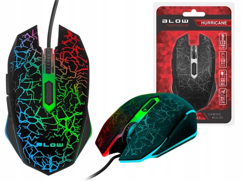 Mysz Optyczna Blow Gamingowa Dla Graczy Hurricane Mocna Led Do Laptopa Komputera I Biura