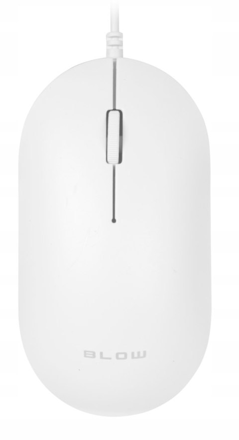Mysz Optyczna Blow Myszka Komputerowa Usb Led Mocna Biała Myszka