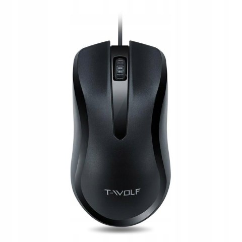 Mysz Optyczna Myszka Komputerowa T-Wolf V12 Usb Czarna Mocna
