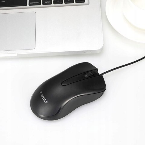 Mysz Optyczna Myszka Komputerowa T-Wolf V12 Usb Czarna Mocna