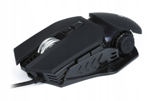 Myszka Gamingowa Mysz Dla Graczy Led Rgb 6400Dpi Czarna Mocna
