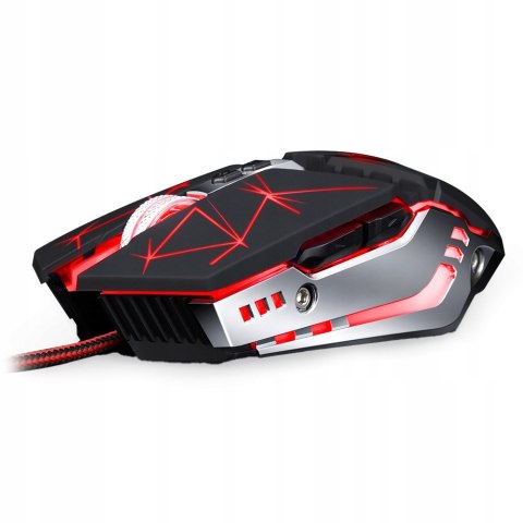 Myszka Gamingowa Mysz Dla Graczy T-Wolf V7 Led Mocna Led Czarna