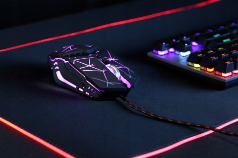 Myszka Gamingowa Mysz Dla Graczy T-Wolf V7 Led Mocna Led Czarna