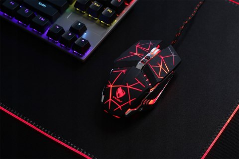 Myszka Gamingowa Mysz Dla Graczy T-Wolf V7 Led Mocna Led Czarna