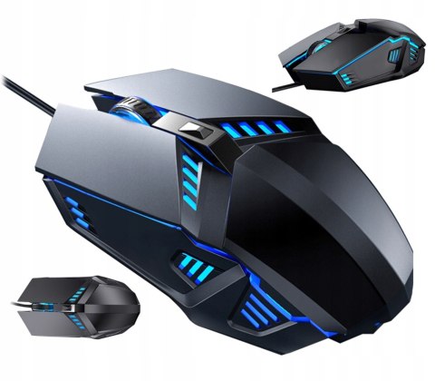 Myszka Gamingowa Przewodowa Mysz Dla Graczy Podświetlana Led Rgb V7 Do Gier