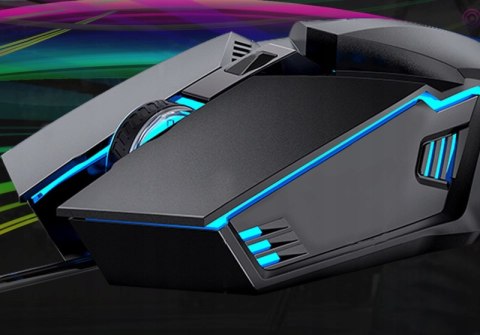 Myszka Gamingowa Przewodowa Mysz Dla Graczy Podświetlana Led Rgb V7 Do Gier