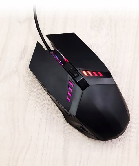 Myszka Gamingowa Przewodowa Mysz Dla Graczy Podświetlana Led Rgb V7 Do Gier
