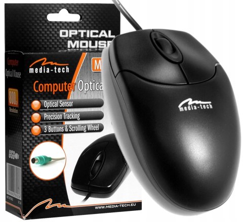 Myszka Mysz Komputerowa Przewodowa Mt1075 Ps/2 800Cpi Biurowa