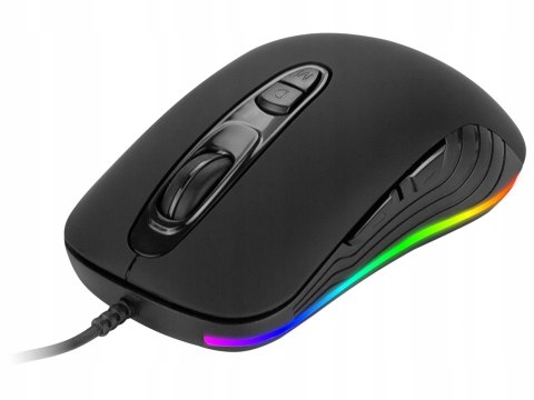 Myszka Mysz Przewodowa Gamingowa Optyczna Led Rgb Mocna Czarna