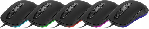 Myszka Mysz Przewodowa Gamingowa Optyczna Led Rgb Mocna Czarna