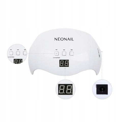 Neonail Lampa Do Paznokci Led Uv 18W/36 Lcd Display Mocna Biała