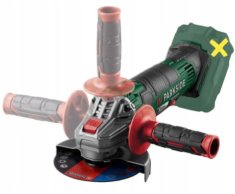Akumulatorowa Szlifierka Kątowa Parkside 20V 125Mm Z Walizką I Tarczą
