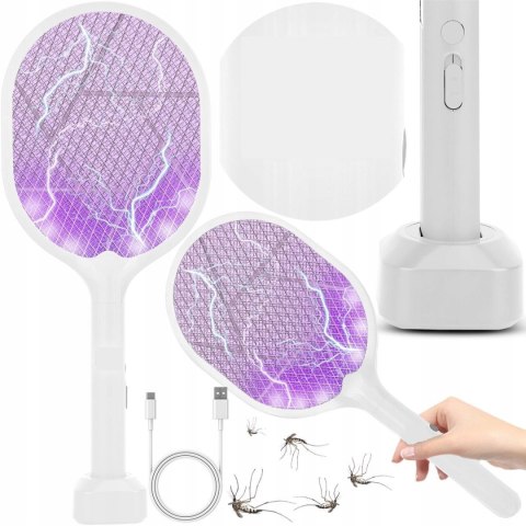 Elektryczna Łapka Na Muchy Packa Na Owady Komary Rażąca Prądem Lampa Uv