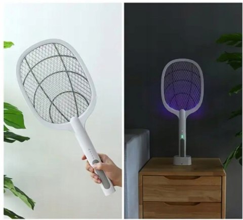 Elektryczna Łapka Na Muchy Packa Na Owady Komary Rażąca Prądem Lampa Uv