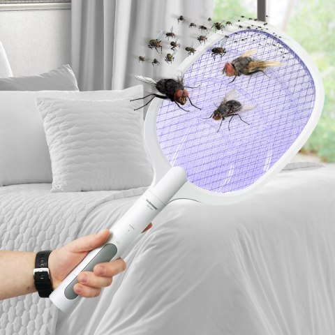 Elektryczna Łapka Na Muchy Packa Na Owady Komary Rażąca Prądem Lampa Uv
