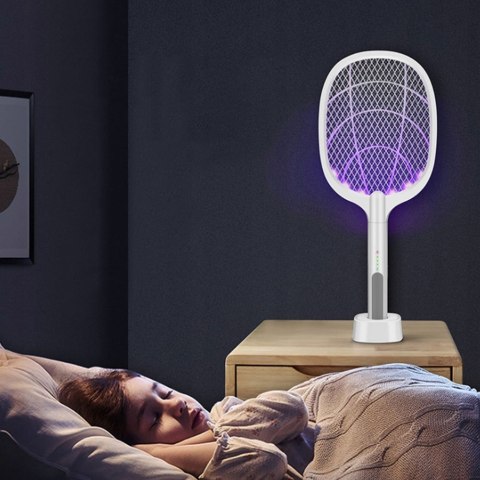 Elektryczna Łapka Na Muchy Packa Na Owady Komary Rażąca Prądem Lampa Uv