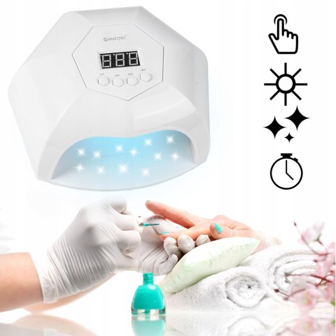Lampa Do Paznokci Uv Led Manicure Żeli Hybryd Sensor 42 Diod 168W