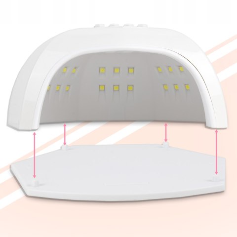 Lampa Do Paznokci Uv Led Manicure Żeli Hybryd Sensor 42 Diod 168W