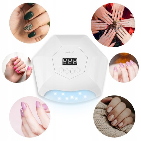 Lampa Do Paznokci Uv Led Manicure Żeli Hybryd Sensor 42 Diod 168W