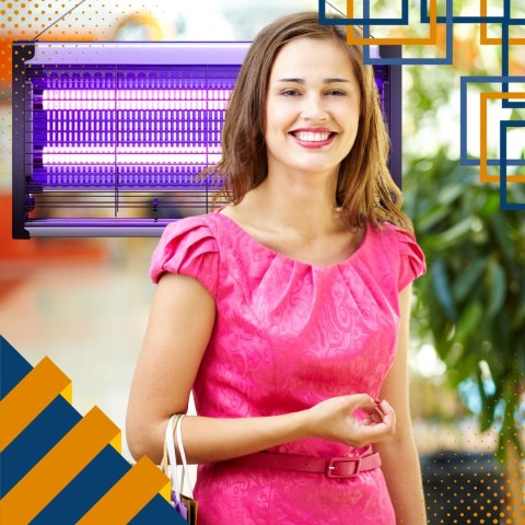 Lampa Owadobójcza Na Komary Muchy Owady Duża Mocna 30W Pułapka Elektryczna