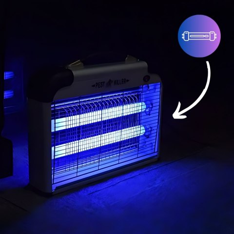 Lampa owadobójcza UV Dartmax, 20 W, zasięg do 250 m²