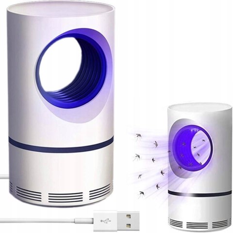 Lampa Owadobójcza Uv Na Owady Komary Muchy Na Usb Mocna Biała