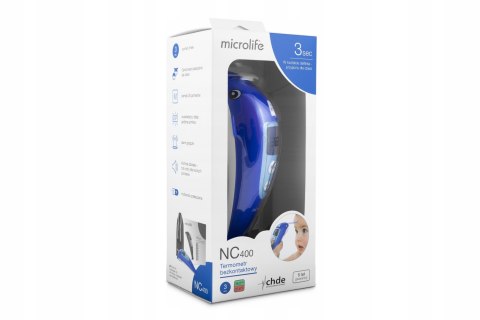 Microlife Termometr Dla Dzieci Bezdotykowy Nc 400 Niebieski Mocny