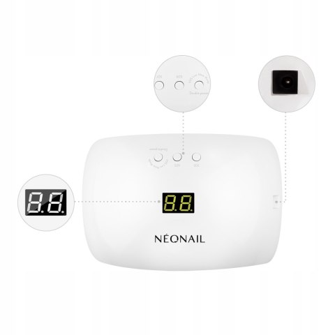 Neonail Lampa Do Paznokci Led Uv 22W/48 Z Wyświetlaczem Mocna Biała