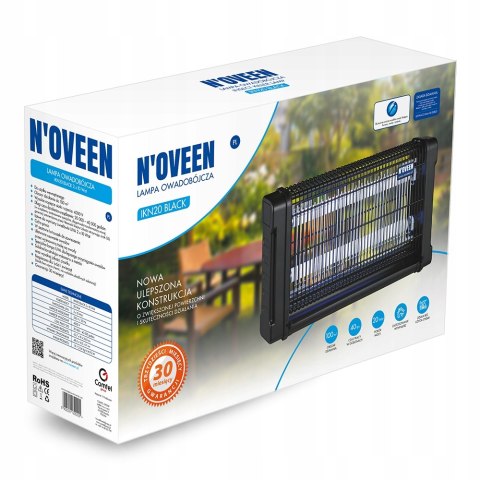 Noveen Ikn-20 Lampa Owadobójcza 20W Skuteczna Na Komary I Muchy 250M2