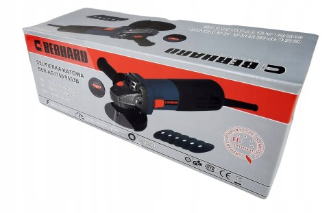 Szlifierka Kątowa Berhard 1750W 125Mm Z Regulacją Obrotów I Tarczami