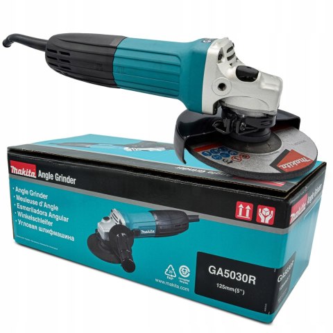 Szlifierka Kątowa Makita 720W 125Mm Anty-Restart Blokada Wrzeciona