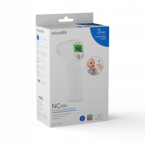 Termometr Bezdotykowy Elektroniczny Medyczny Microlife Nc 300 + Futerał