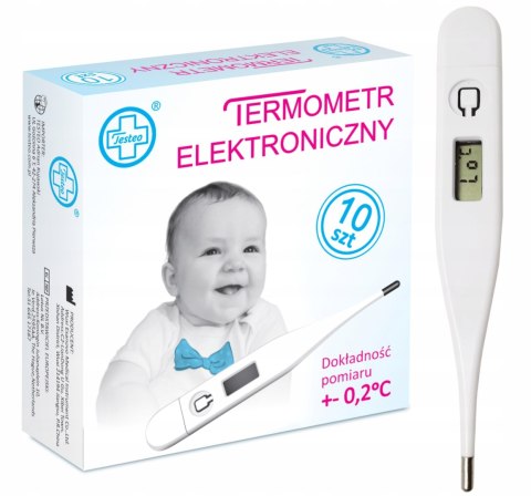 Termometr Elektroniczny Lekarski Dokładny Testeo + Etui Mocny