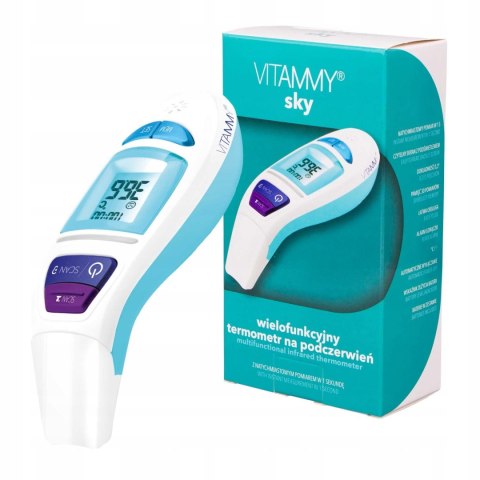 Termometr Medyczny Na Podczerwień 7W1 Vitammy Sky Mocny Biały