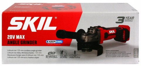 Akumulatorowa Szlifierka Kątowa 125Mm 20V Skil 3921 Z Akcesoriami