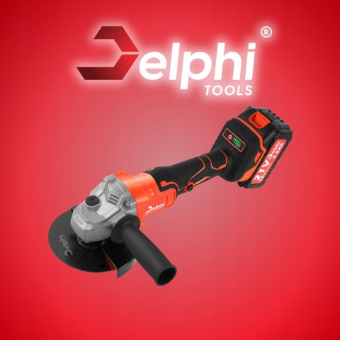 Bezszczotkowa Szlifierka Kątowa 21V 2Xaku 125Mm 1200W Delphi Tools
