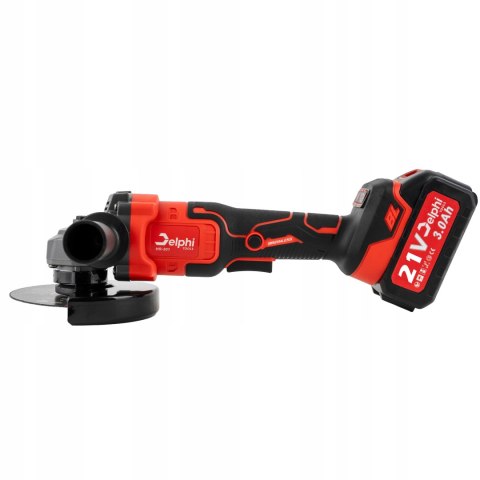 Bezszczotkowa Szlifierka Kątowa 21V 2Xaku 125Mm 1200W Delphi Tools