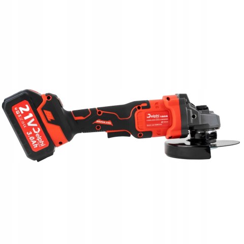 Bezszczotkowa Szlifierka Kątowa 21V 2Xaku 125Mm 1200W Delphi Tools