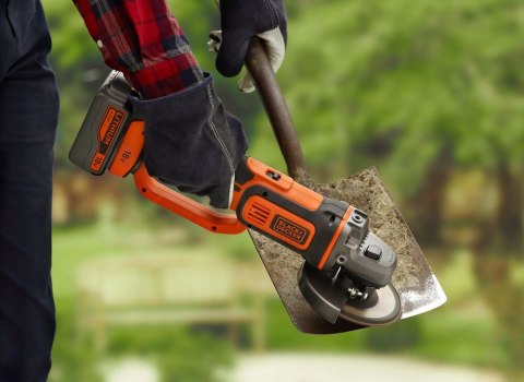 Black & Decker Szlifierka Kątowa 18V 4.0Ah 125Mm + Akumulator + Ładowarka