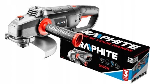Szlifierka Kątowa 230Mm 2600W Graphite Mocna I Ergonomiczna 59G208