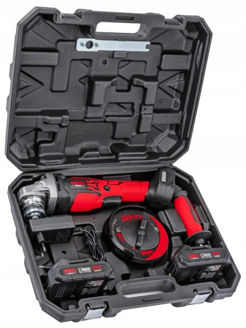 Szlifierka Kątowa Akumulatorowa 21V 125Mm 2X2000mah 10000Rpm Bezszczotkowa