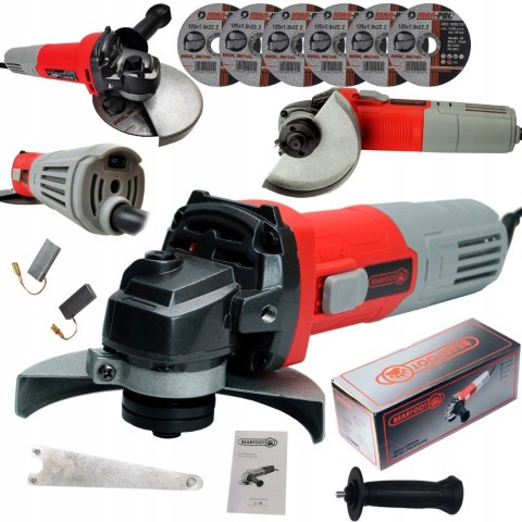 Szlifierka Kątowa Bearfoot 1700W Z Regulacją, Tarczami I Rączką 125Mm