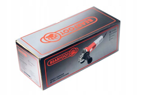 Szlifierka Kątowa Bearfoot 1700W Z Regulacją, Tarczami I Rączką 125Mm