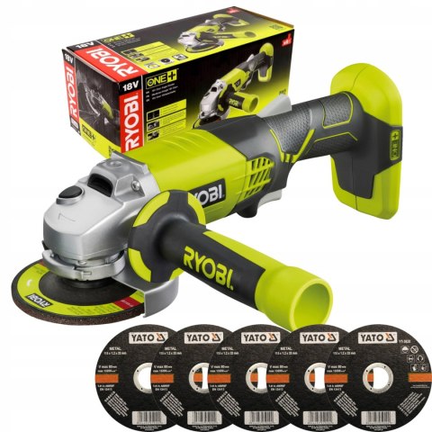 Szlifierka Kątowa Ryobi 18V 115Mm Bez Akumulatora, Idealna Do Cięcia I Szlifowania