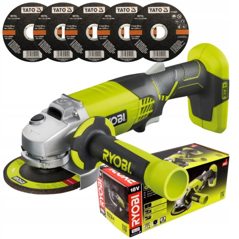 Szlifierka Kątowa Ryobi 18V 115Mm Bez Akumulatora, Idealna Do Cięcia I Szlifowania
