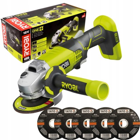 Szlifierka Kątowa Ryobi 18V 115Mm Bez Akumulatora, Idealna Do Cięcia I Szlifowania