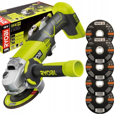 Szlifierka Kątowa Ryobi 18V 115Mm Bez Akumulatora, Idealna Do Cięcia I Szlifowania