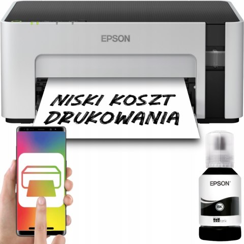 Drukarka Atramentowa Epson Ecotank Mono Wifi Usb 33 Str/Min Oszczędny Druk